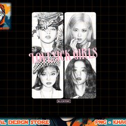 official blackpink lovesick girls black short sleeve png, sublimation copy