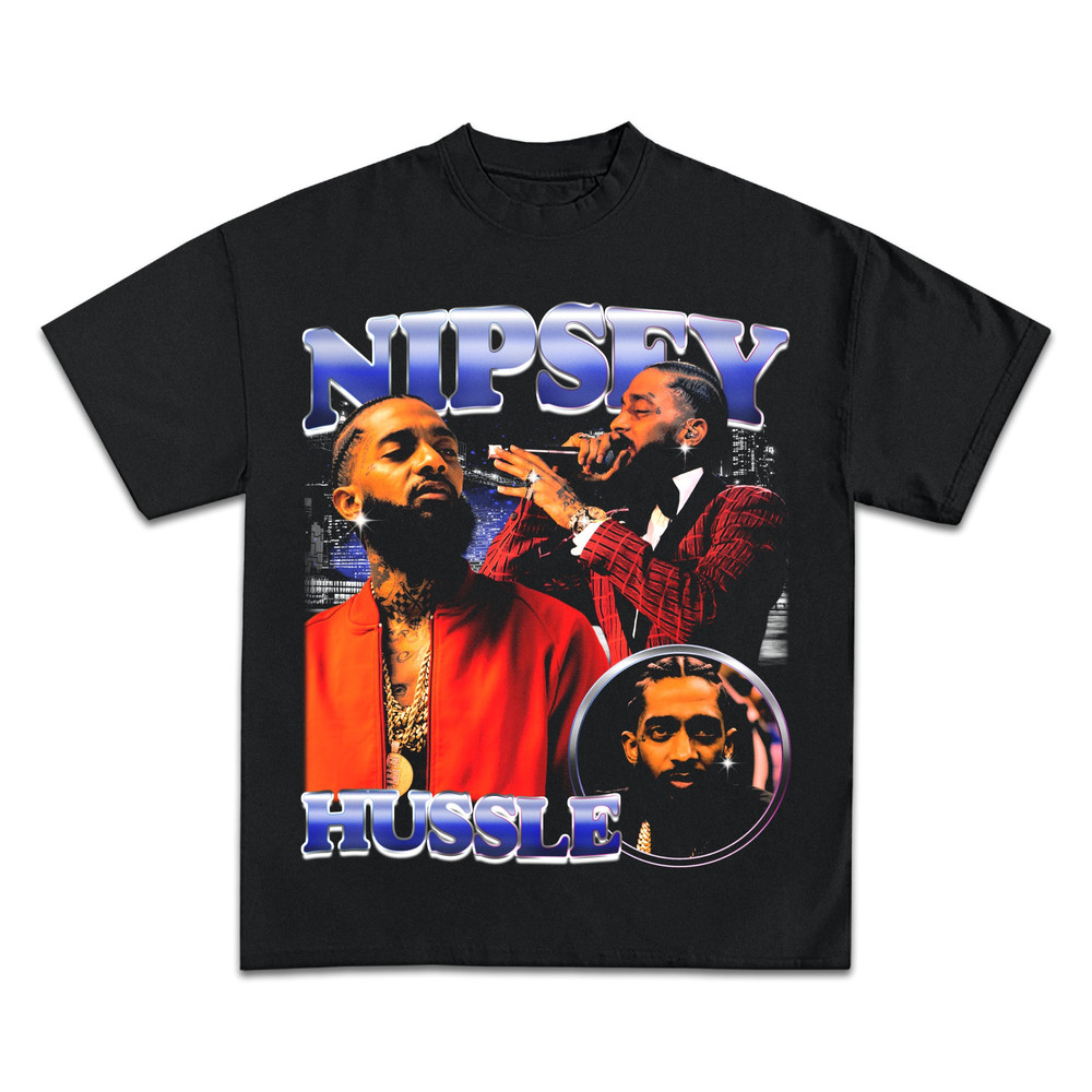 NIPSEY HUSSLE T-SHIRT Rap Tee Hip Hop Vintage Style Rare Graphic All Over Print - 1.jpg