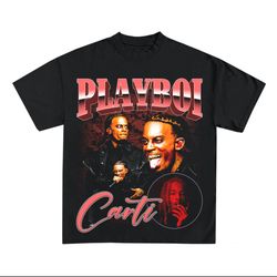 playboi carti t-shirt , rap tee whole lotta red album merch promo tee , rare hip hop tour concert collectible travis sco