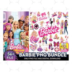 56 files barbie png bundle, barbie logo, barbie images