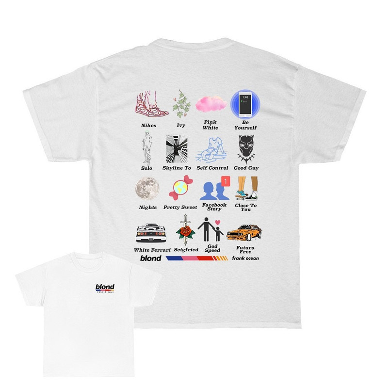 Frank Ocean BLOND Album Short Sleeve T Shirt Blond t shirt Gift Vintage look - 2.jpg