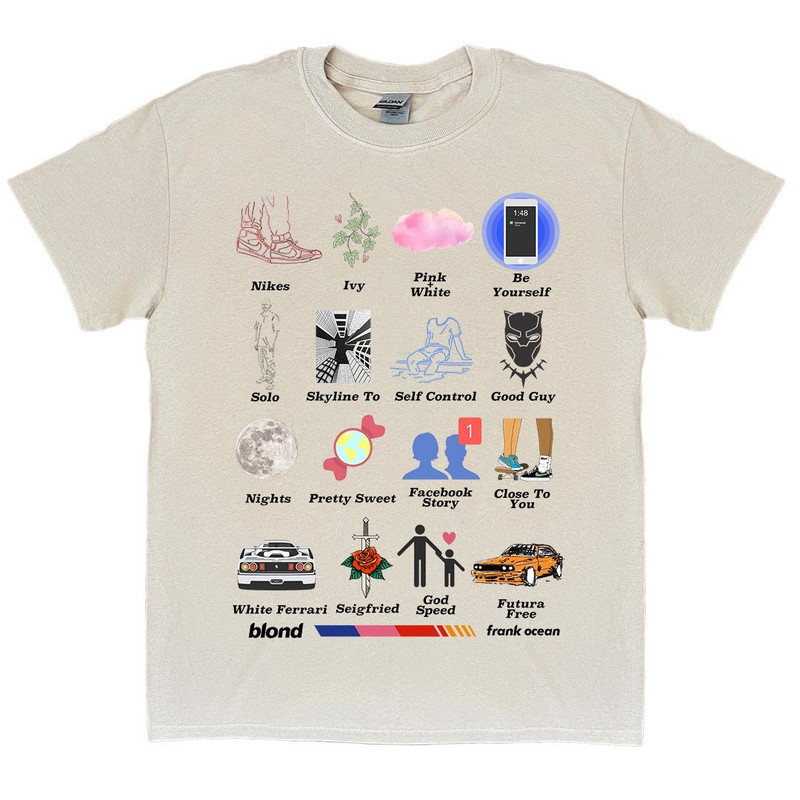 Frank Ocean BLOND Album Short Sleeve T Shirt Blond t shirt Gift Vintage look music gift blonded - 3.jpg