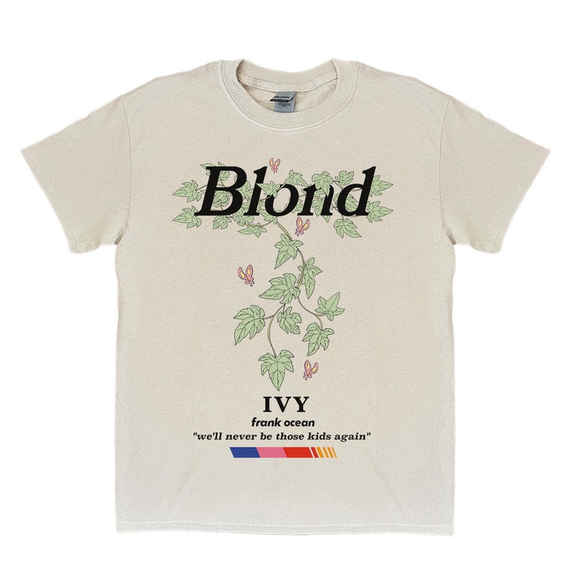 Frank Ocean BLOND IVY Short Sleeve Front Design T Shirt blond album blonded music gift cool gift ideas - 1.jpg
