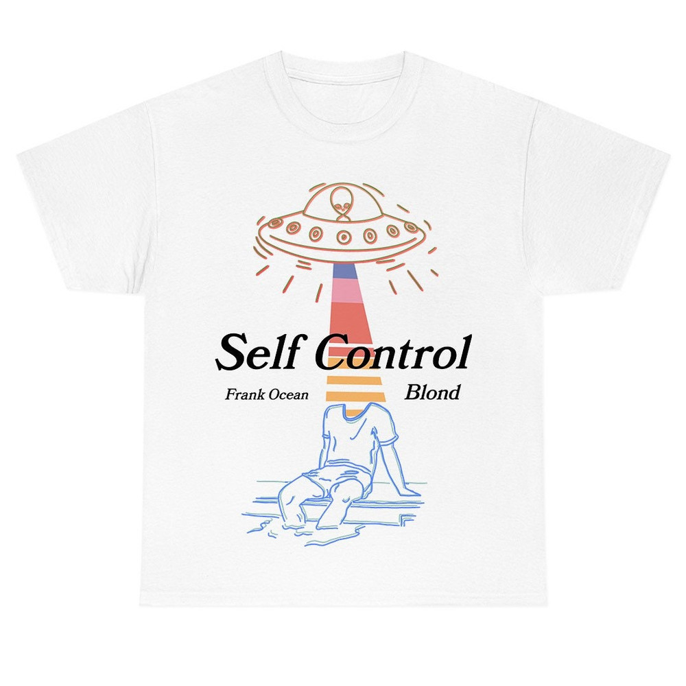 Frank Ocean BLOND UFO Self Control Short Sleeve Shirt blond album music gift vintage style tee Blonded Trends Original Design - 1.jpg