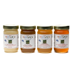 coldpacked honey sample pack - four 16 oz. jars