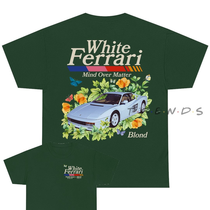 Frank Ocean BLOND WHITE FERRAR! Plants Short Sleeve Shirt blond album music gift vintage style tee Blonded Trends Original Design - 2.jpg