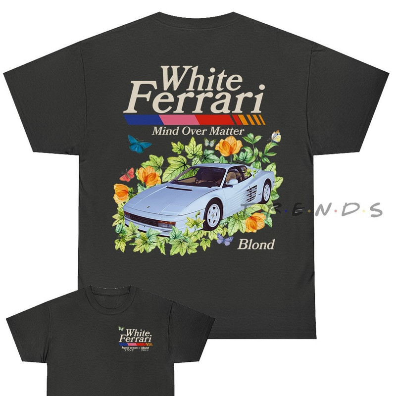 Frank Ocean BLOND WHITE FERRAR! Plants Short Sleeve Shirt blond album music gift vintage style tee Blonded Trends Original Design - 3.jpg