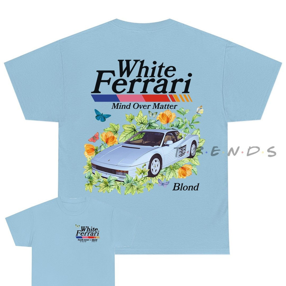 Frank Ocean BLOND WHITE FERRAR! Plants Short Sleeve Shirt blond album music gift vintage style tee Blonded Trends Original Design - 6.jpg
