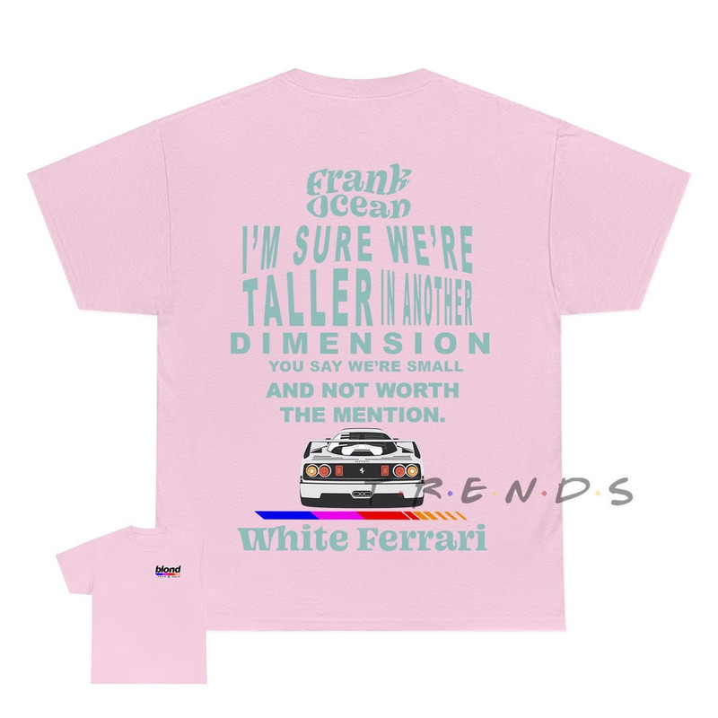 Frank Ocean BLOND WHITE FERRAR! Short Sleeve T Shirt Blond t shirt Gift Vintage look Trends Original Design - 6.jpg