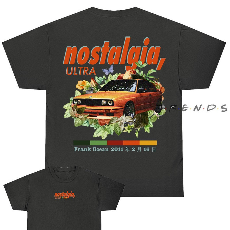 NOSTALGIA ULTRA Front & Back Design Short Sleeve Shirt blond album music gift vintage style tee Blonded Trends Original Design - 2.jpg