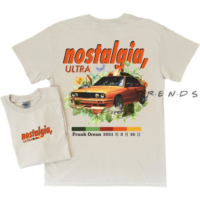 NOSTALGIA ULTRA Front & Back Design Short Sleeve Shirt blond album music gift vintage style tee Blonded Trends Original Design - 3.jpg