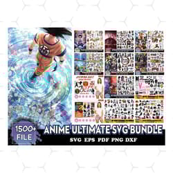 1500 anime ultimate svg bundle, demon slayer svg