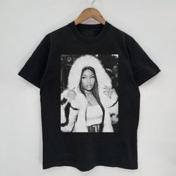 rap cardib black and white shirt, retro cardi new bootleg 90s black t-shirt, music rnb singer rapper shirt, gift for fan