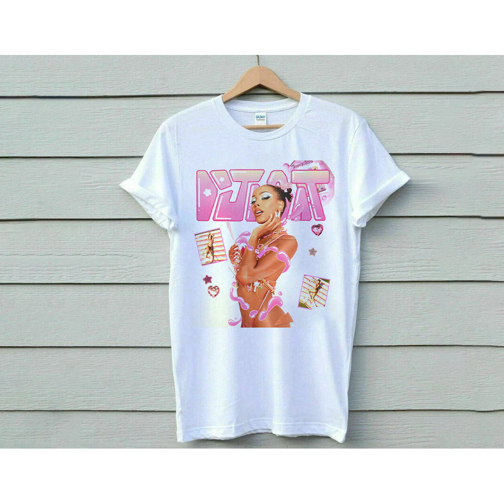 Sexy Doja Pink Vintage Shirt, DojaCat T-Shirt, Doja Unisex White Shirt, Music Rap Shirt, Vintage 90s Inspired, Retro Bootleg Style - 1.jpg