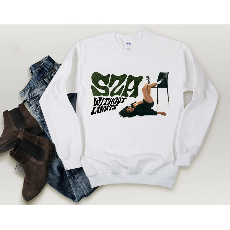 SOS SZA Concert 2023 Sweatshirt, Sza New Vintage White Sweatshirt, Sza Photoshoot Sweatshirt, RnB Singer Rapper Sweatshirt, Fans Gift - 1.jpg