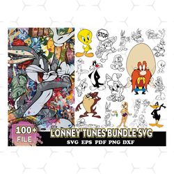 100 lonney tunes bundle svg, animals svg, duckey svg