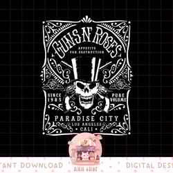 official guns n roses paradise city label png, sublimation copy