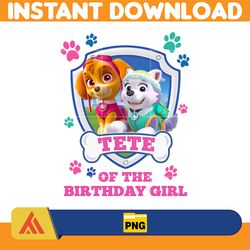 paw patrol birthday png ,girl birthday designs , pawl files ,family birthday designs, patrol png, birthday png, instant
