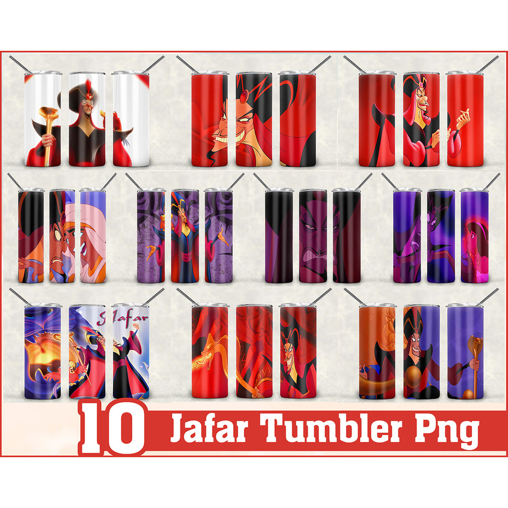 10 Jafar Tumbler Bundle ,Tumblers Designs 20oz Skinny Straight & Tapered Bundle, Bundle Design Template for Sublimation, Full Tumbler Wrap, PNG Digital.jpg