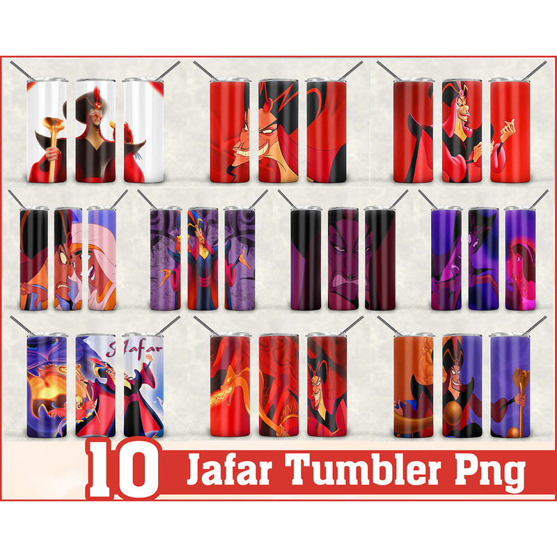 10 Jafar Tumbler Bundle ,Tumblers Designs 20oz Skinny Straight & Tapered Bundle, Bundle Design Template for Sublimation, Full Tumbler Wrap, PNG Digital.jpg