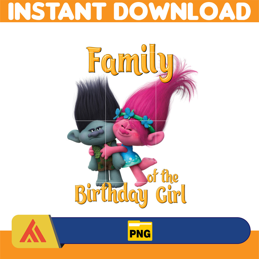 Custom Name Age Birthday Girl PNG, Trolls PNG, Trolls Digital, Trolls Birthday Family Matching Party PNG, Instant Download (20).jpg