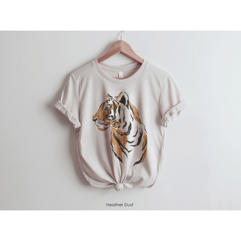 Tiger Graphic Tee Women's T-Shirt Tropical Jungle Vintage Tee Get em Tiger tshirt for women Gift for her - 1.jpg