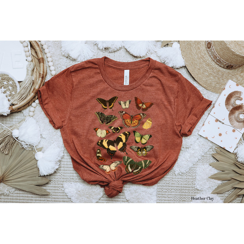 Vintage Style Butterfly Graphic Tee Shirt for Women Oversized T-Shirt Boho Shirt Monarch Butterfly Lover Shirt T-Shirt Gift - 5.jpg