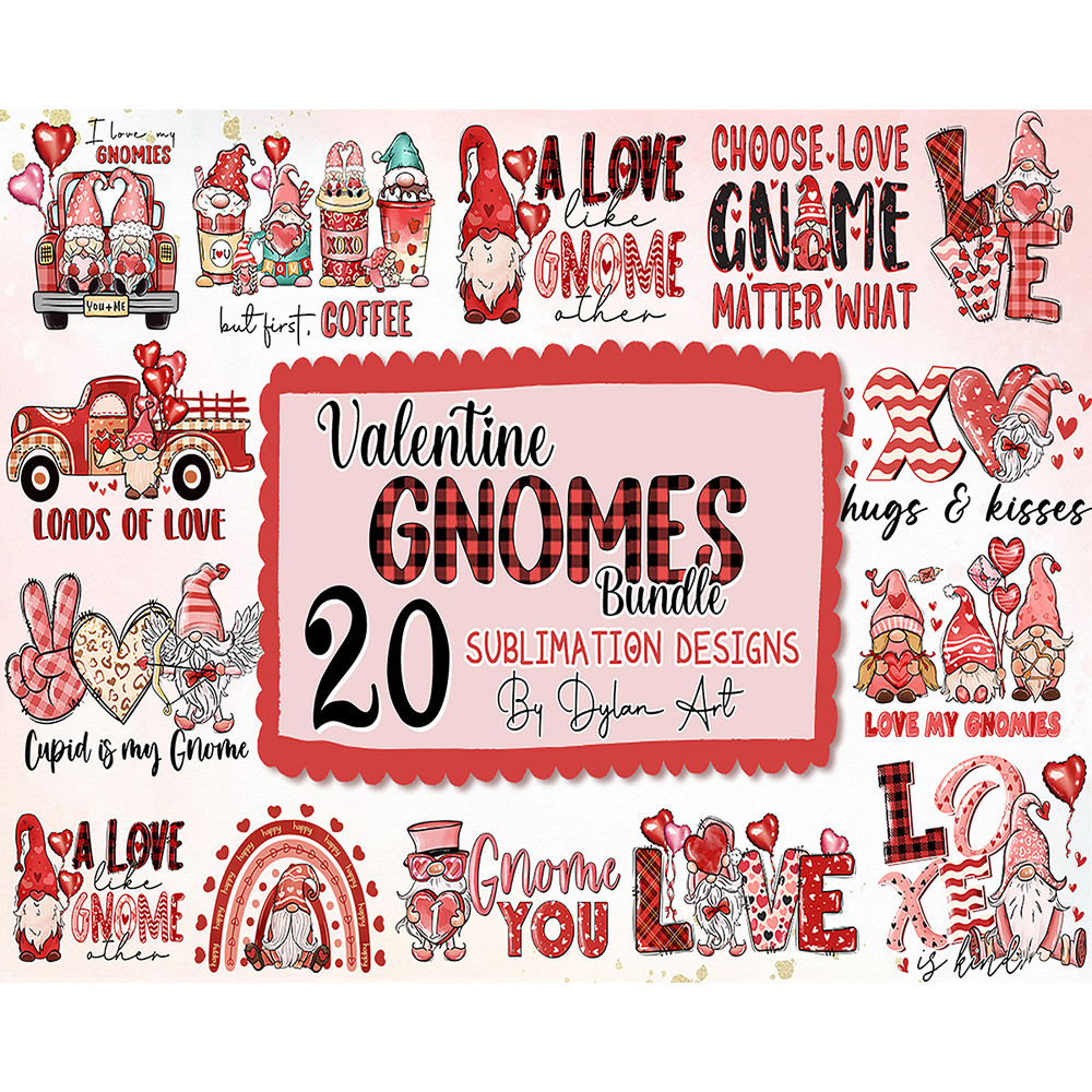 20 Valentines Day Gnomes Png Sublimation Design, Valentine's Day Gnome Png, Valentines Day Png, Gnome with Heart Png, Love Gnomes Png Instant Download.jpg