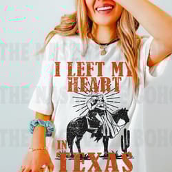 i left my heart in texas tee, comfort colors tee, texas t-shirt, texas vintage inspired t-shirt, desert tee, unisex tee,