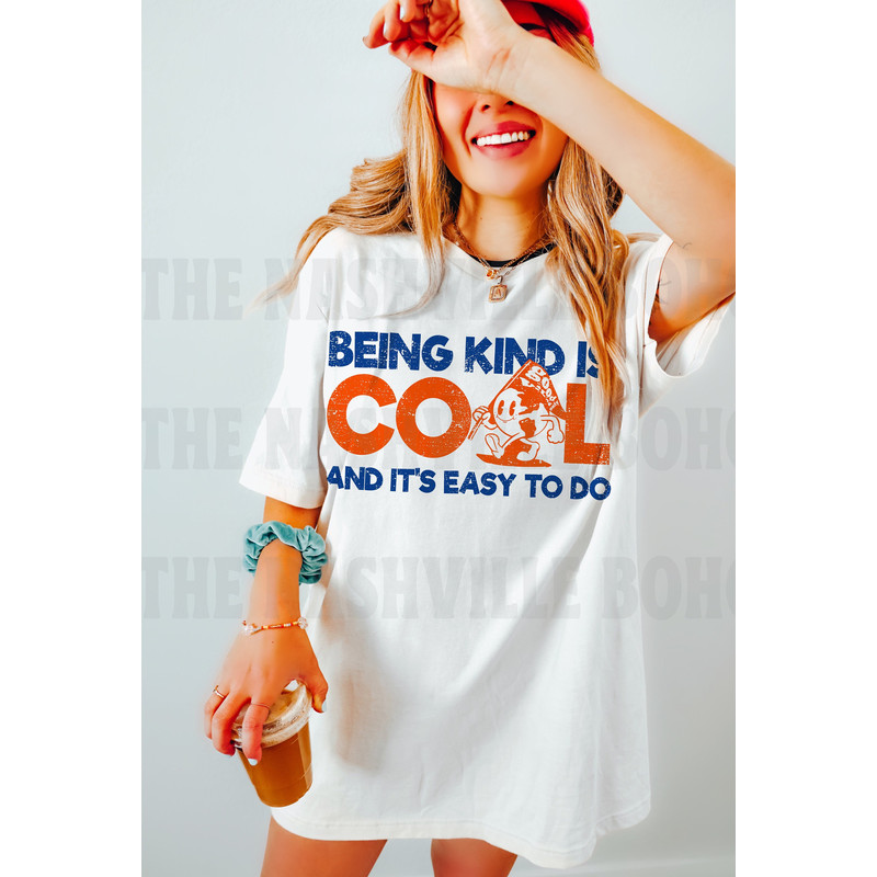 It's Cool to be Kind Tee, Be Kind Tee, Comfort Colors Tee, Kindness T-shirt, Vintage Inspired unisex Tee, Comfort Colors T-shirt - 1.jpg