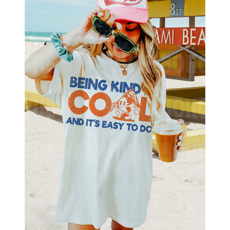 It's Cool to be Kind Tee, Be Kind Tee, Comfort Colors Tee, Kindness T-shirt, Vintage Inspired unisex Tee, Comfort Colors T-shirt - 2.jpg