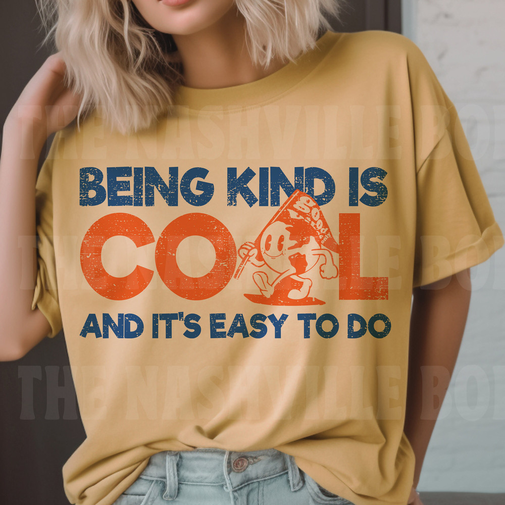 It's Cool to be Kind Tee, Be Kind Tee, Comfort Colors Tee, Kindness T-shirt, Vintage Inspired unisex Tee, Comfort Colors T-shirt - 3.jpg