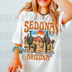 sedona arizona tee, comfort colors tee, desert tee, arizona tee, sedona shirt, boho tee, vintage inspired  cotton t-shir