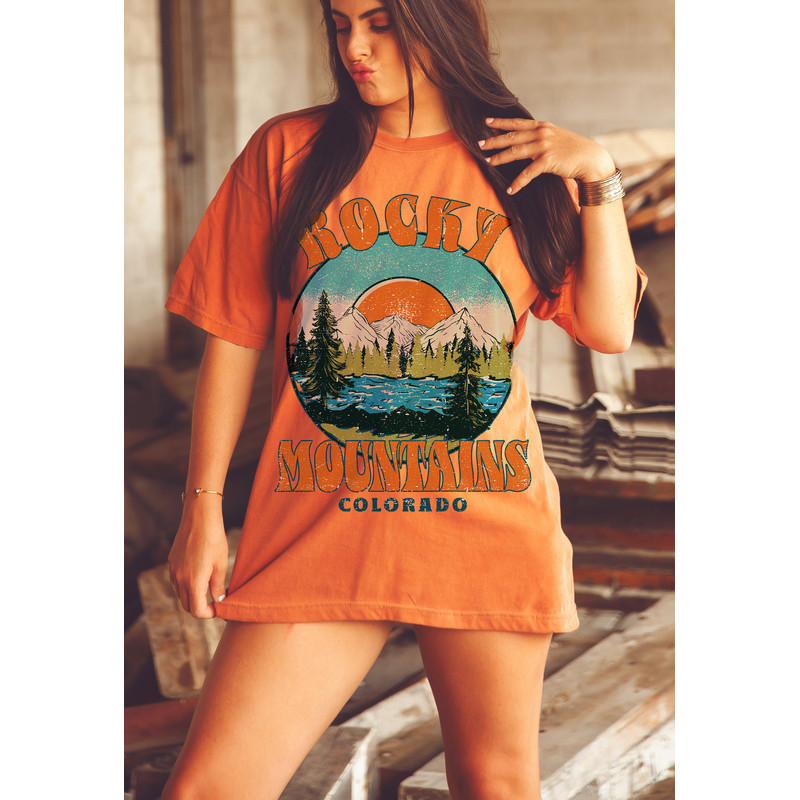 Rocky Mountains Tee, Colorado Tee, Colorado Graphic Tee, Comfort Colors, Vintage Inspired Cotton T-shirt, Unisex Tee, Comfort Colors Tee - 4.jpg