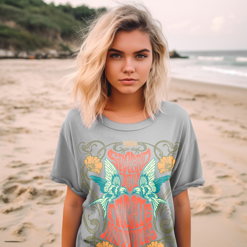 Spread Joy Create Happiness Tee, Be Kind Tee, Comfort Colors Tee, Kindness T-shirt, Vintage Inspired unisex Tee, Comfort Colors T-shirt - 4.jpg