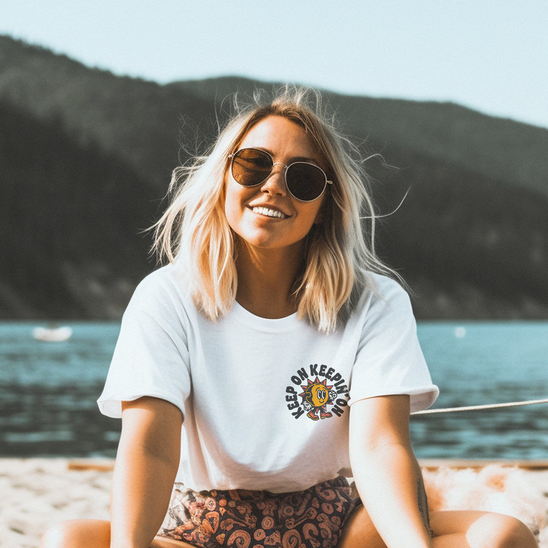 Keep on Keepin on T-shirt, Comfort Colors T-shirt,' Sun Tee, Cute Sun Tee, Keep Going Tee, Vintage Inspired  Cotton T-shirt, Unisex Tee, - 2.jpg