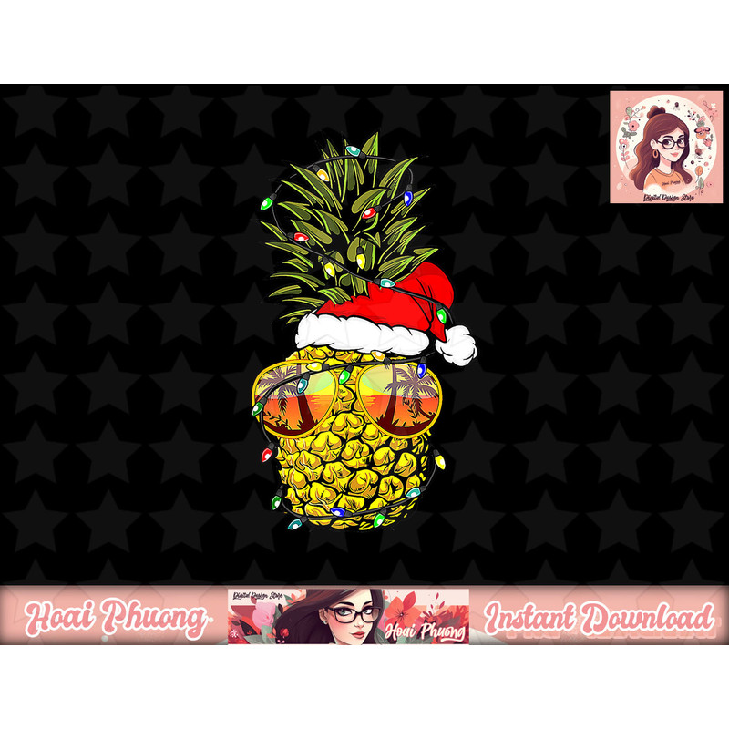 Pineapple Christmas Tree or Christmas in July Pineapple png, sublimation copy.jpg