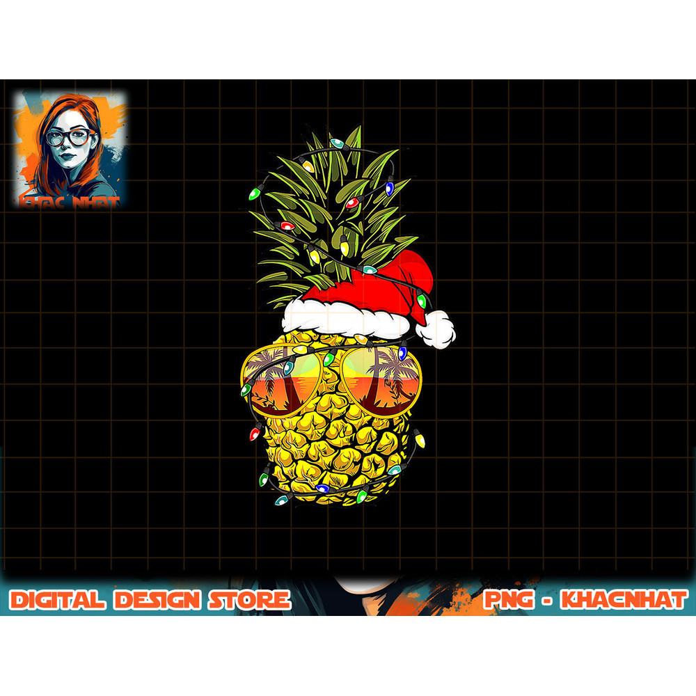 Pineapple Christmas Tree or Christmas in July Pineapple png, sublimation copy.jpg