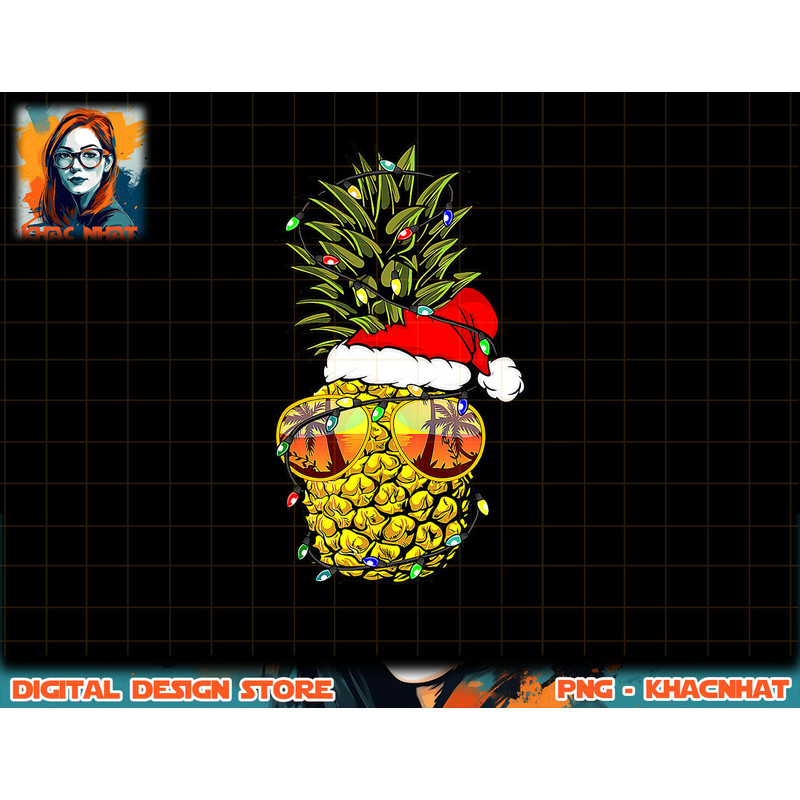Pineapple Christmas Tree or Christmas in July Pineapple png, sublimation copy.jpg