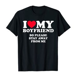 i love my boyfriend - black unisex shirt