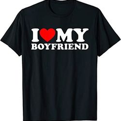 i love my boyfriend - black unisex shirt