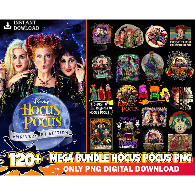 120 Hocus pocus PNG ,Halloween Horror Movies Characters Bundle PNG Printable, Png Files For Sublimation Designs Digital Download.jpg