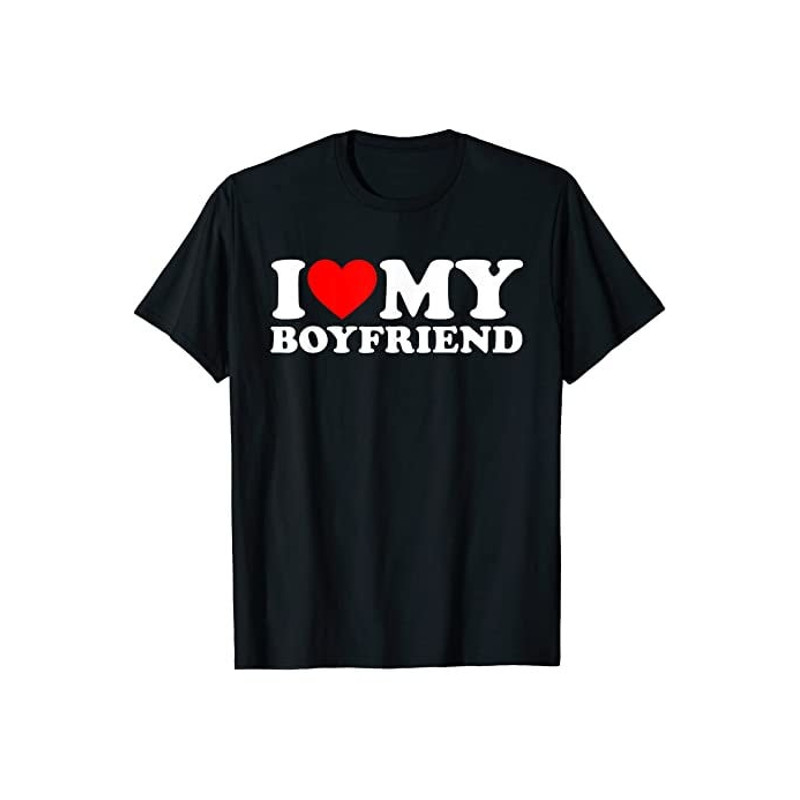 I Love My Girlfriend - Black Unisex Shirt - 2.jpg