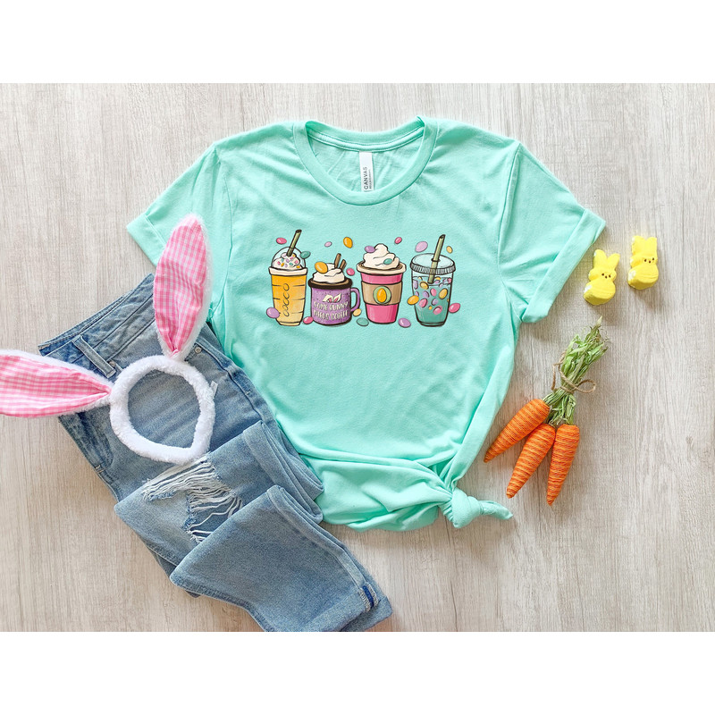 Easter Coffe Shirt,Easter Coffee Sweatshirt,Bunny Drinking Tshirt,Funny Easter Shirt,Easter Kids Tshirt,Easter Gift,Easter Couple Shirt Gift - 1.jpg