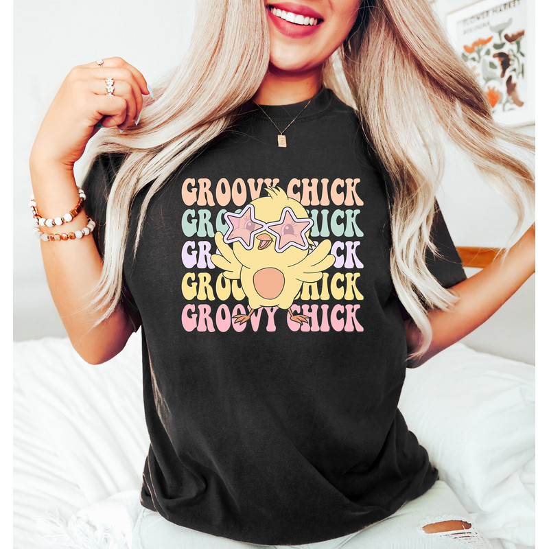 Groovy Chick Tee,Easter Tshirt,Funny Easter Shirt,Happy Easter Day,Easter Jesus Lover Tee,Kids Easter Tshirt,Toddler Easter Tee,Easter Gifts - 1.jpg
