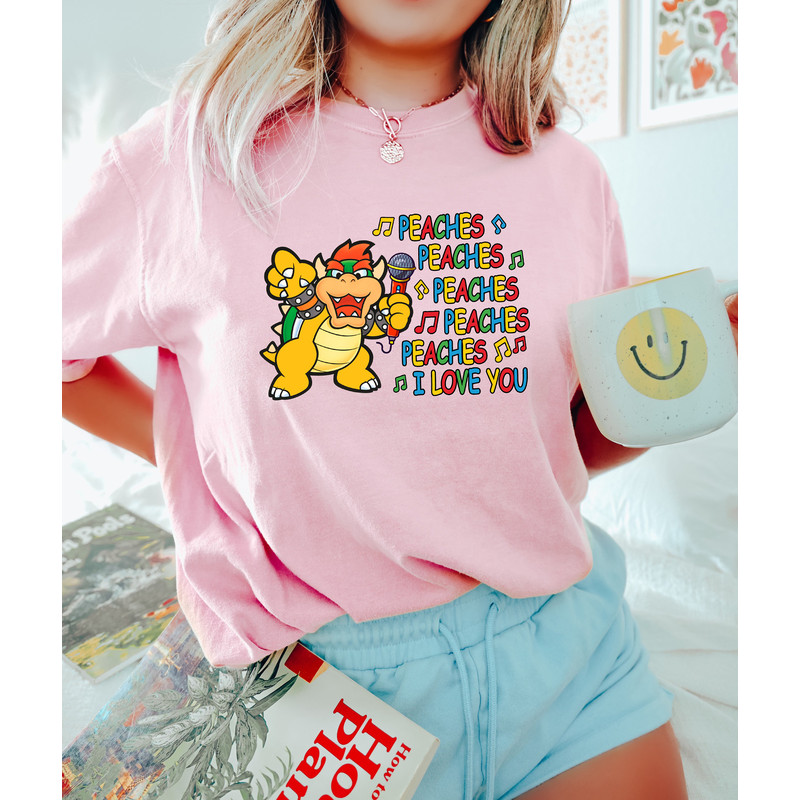 Retro Comfort Peaches Shirt, Trendy Unisex Shirt, Peaches Shirt, Boho Graphic Shirt, Peaches Peaches Peaches, Bowser Lover Shirt, Bowser Tee - 2.jpg