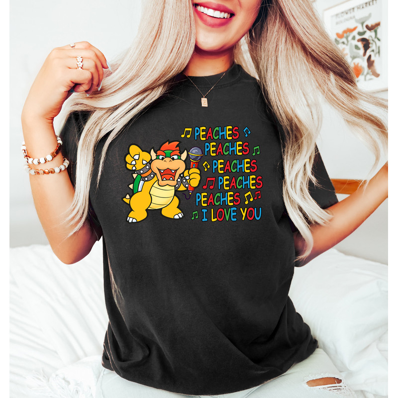 Retro Comfort Peaches Shirt, Trendy Unisex Shirt, Peaches Shirt, Boho Graphic Shirt, Peaches Peaches Peaches, Bowser Lover Shirt, Bowser Tee - 3.jpg