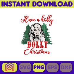 have a holly dolly christmas png, dolly parton png, country music lover, christmas png, instant download (3)