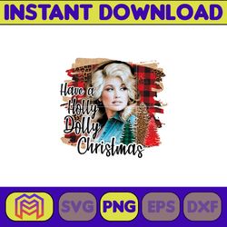 have a holly dolly christmas png, dolly parton png, country music lover, christmas png, instant download (4)
