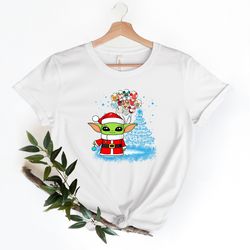 Christmas Baby Yoda Balloon T-Shirt, Vacation Shirt, Disney